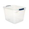 Rubbermaid 13.37 in. x 18.75 in. x 10.5 in. 30-Quart Clever Store Basic Latch-Lid Container - Clear